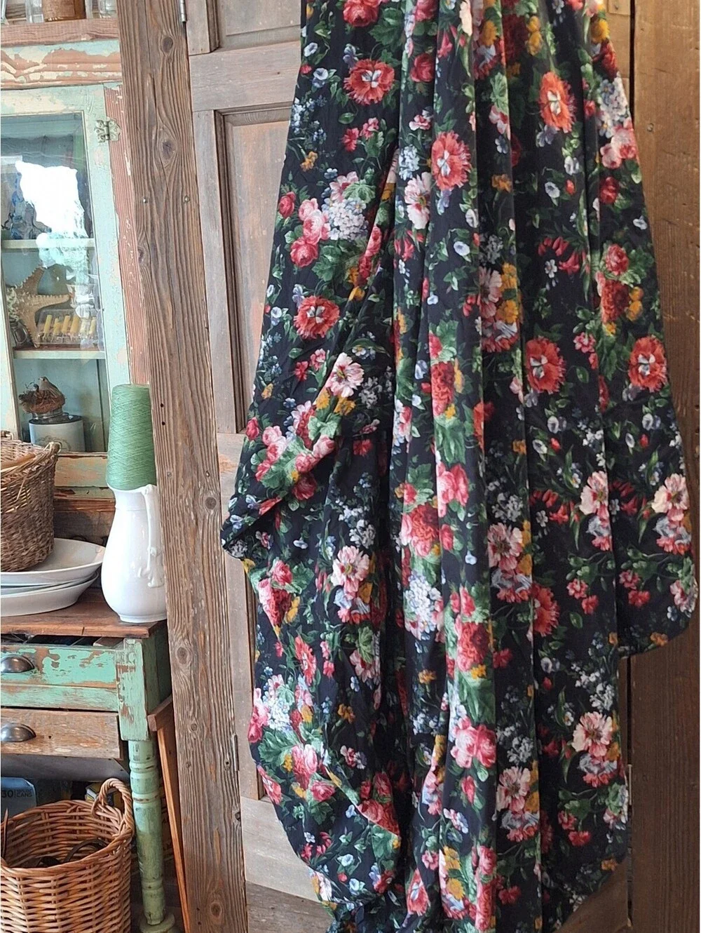 VTG Ralph Lauren Cossette Isadora Floral King Fitted SHEET & DUVET Cottage  READ